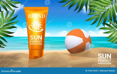 Sunblock Ads Template Sun Protection Sunscreen And Sunbath Cosmetic