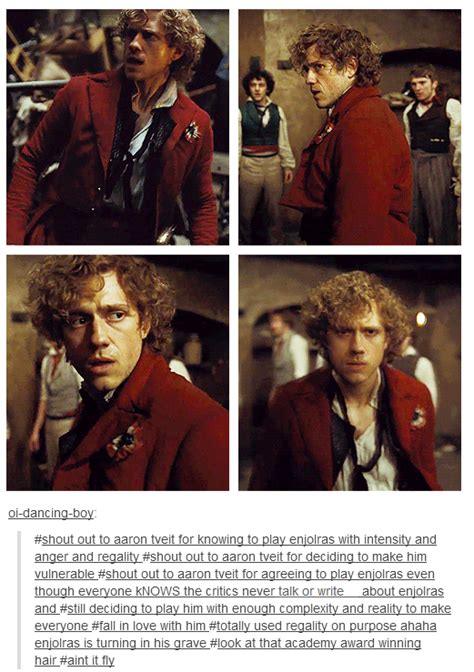 Shout Out To Aaron Tveit For Being The Best Enjolras Ever Now Where Do