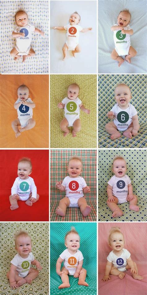 One Year Of Monthly Baby Photos Oakland Avenue Baby Monthsary Ideas