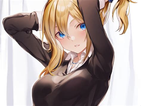 Desktop Wallpaper Anime Girl Blue Eyes Blonde Original Hd Image Picture Background 4369c9