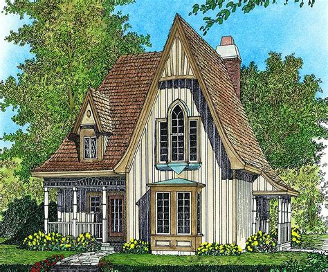 Charming Gothic Revival Cottage 43002pf Architectural Designs