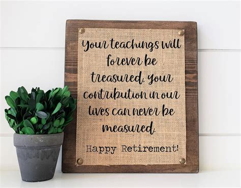 Teacher Retirement T Retirement Plaque Teacher Retirement Etsy
