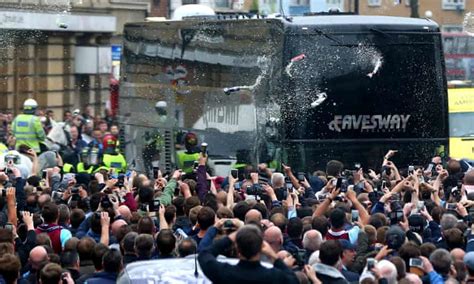 West Ham Party Turns Sour As Manchester United Bus Attacked Manchester United The Guardian