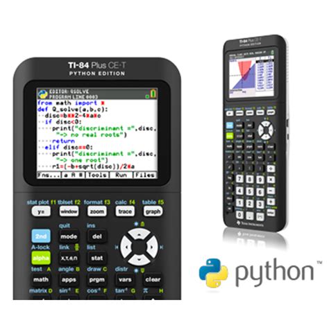 Texas Instruments Ti 84 Plus Ce T Graphing Calculator Python Edition