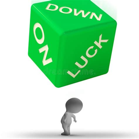 Lose Dice Representing Defeat And Loss Stock Illustration