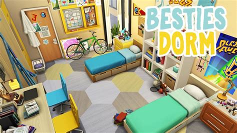 Besties Dorm Room The Sims 4 Discover University Speed Build Youtube
