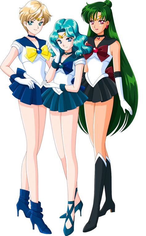 Ten Ou Haruka Kaiou Michiru Sailor Uranus Sailor Neptune Meiou Setsuna And More Bishoujo