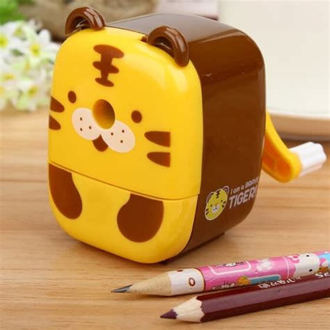 Shop Cute Animal Shaped Mini Pencil Sharpener Tiger Style For Home