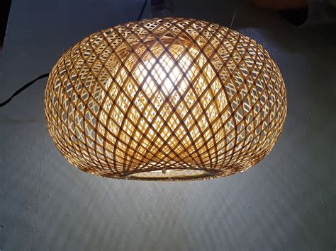 Ceiling Lights Fans Bamboo Wicker Rattan Pumpkin Shade Pendant Light Fixture Art Asian