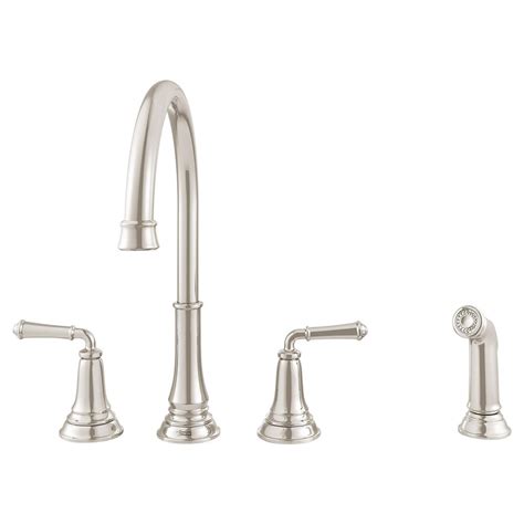 We have a brand new polished nickel faucet in our guest bath. American Standard Delancey 2-Handle Standard Kitchen ...