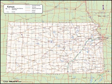 Kansas County Wall Map Maps Com Com