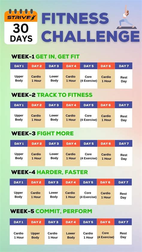 30 Day Workout Challenge Strive Competitions