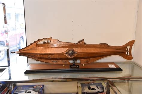 Nautilus Model From 20000 Leagues Under The Sea Wooden Handcafted