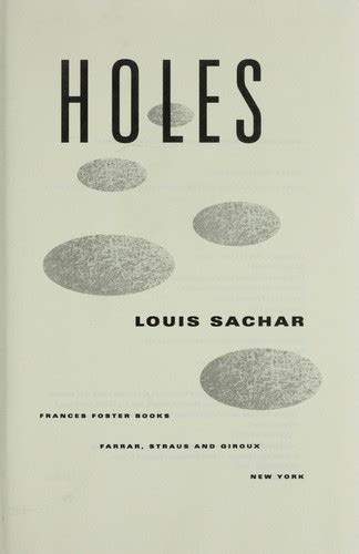 Holes By Louis Sachar Open Library