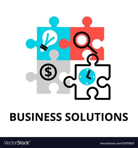 Business Solutions Icon For Graphic And Web Design