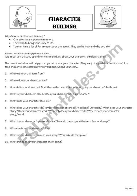 10 Character Building Worksheets