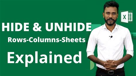 MS Excel How To Hide And Unhide Rows Columns Sheets In Microsoft
