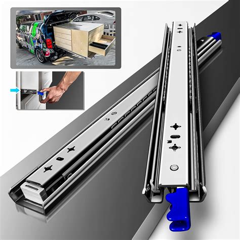 Aolisheng 1 Pair Heavy Duty Drawer Slides With Lock 12 14 16 18 20 22