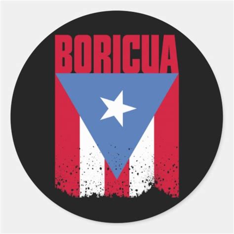 Boricua Flag Classic Round Sticker Zazzle
