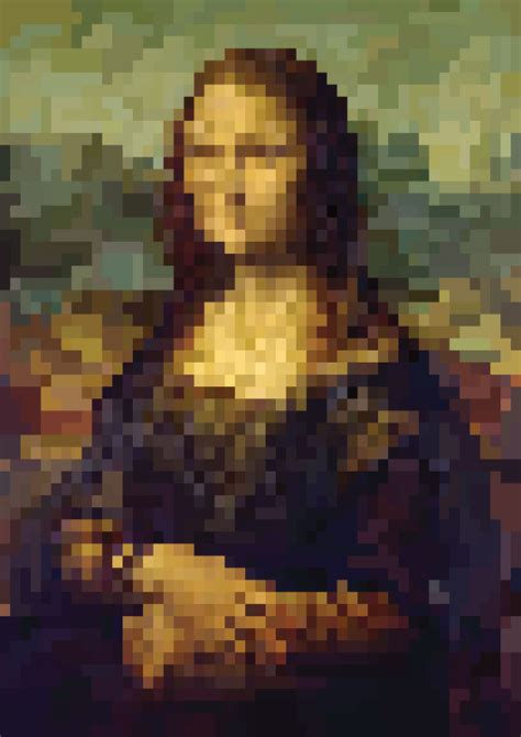 Pixel Art Of Famous Paintings Pixel Art Painting Art Painting
