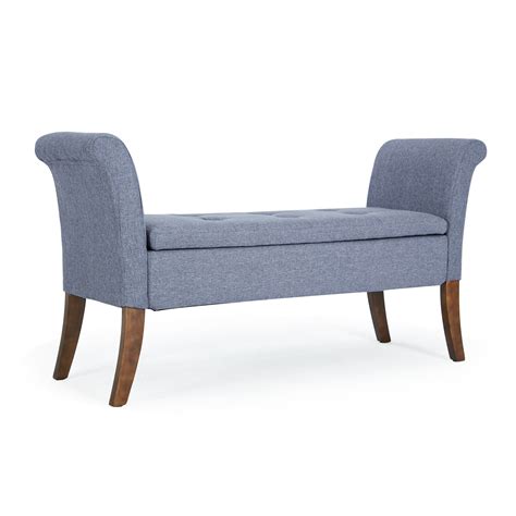 Leaving the ceiling white helps to reflect light and balance all the gray in the space. Belleze Modern Settee Storage Bench Button Tufted Bedroom ...