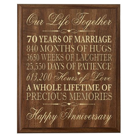 70th Anniversary T Wooden Anniversary Sign 70th Wedding Etsy