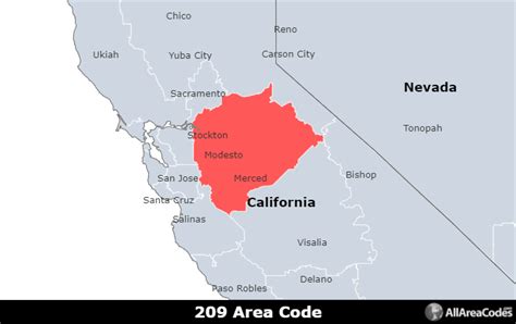 Boise city is the largest city within this area code with a population of about 245,528. 209 Area Code - Location map, time zone, and phone lookup