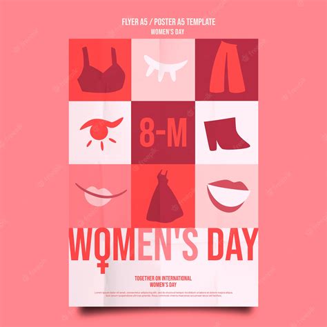 Modelo de cartaz ou folheto do dia da mulher | PSD Grátis