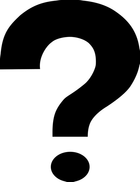Black And White Question Mark PNG Transparent Black And White Question