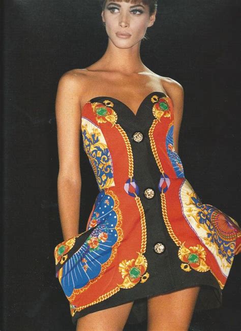 Vintage Gianni Versace Iconic Borrocco Print Dress Etsy Versace