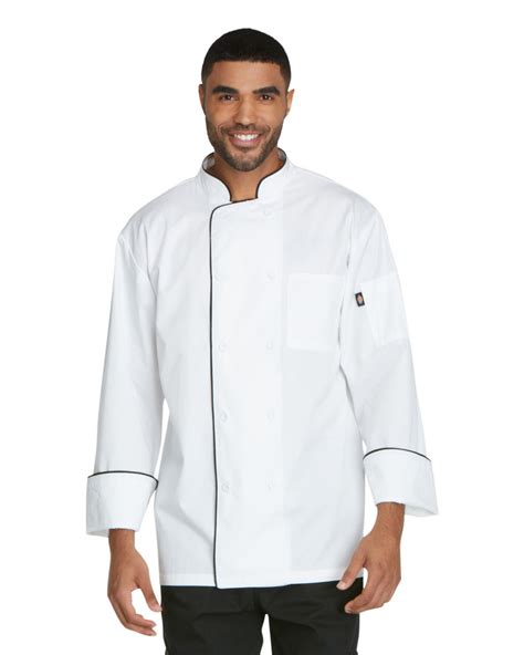 Chef Unisex Cool Breeze Chef Coat W Piping All Uniforms Inc
