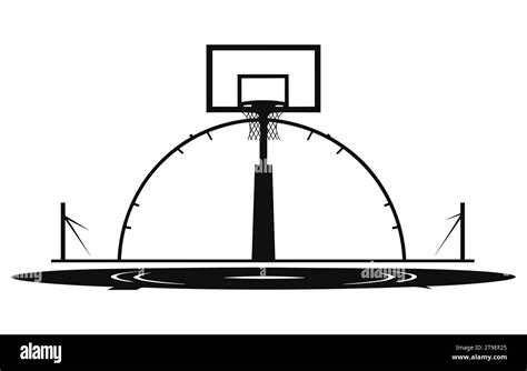 Basketball Court Flache Vektor Symbol Basketball Court Vektor Schwarze