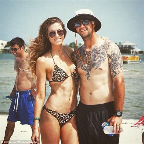 Katherine Webb In A Bikini With Husband Aj Mccarron Daily Mail Online