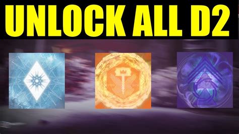 Same goes for the warlock, how to complete the . Destiny 2 HOW To Unlock ALL SUBCLASSES - YouTube