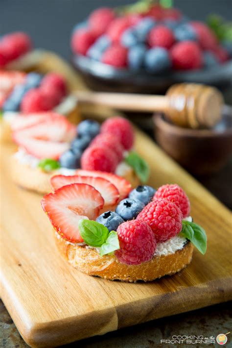 Triple Berry Honey Bruschetta Cooking On The Front Burner