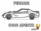 Coloring Ferrari Pages Car Sports Aperta P540 Super Cars Cool Workhorse Print sketch template