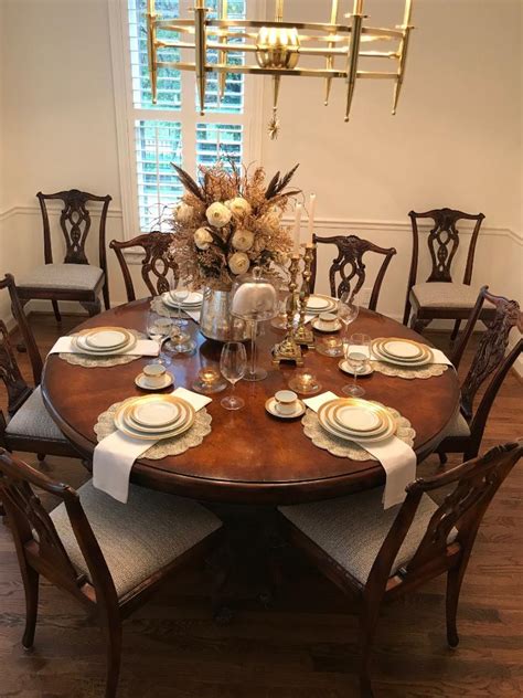Free shipping for many items! Nashville : Dining Room Table Round 8 Chairs Seats Up To ...