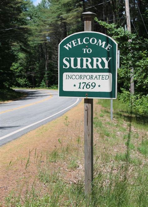 Surry New Hampshire Town Welcome Sign Welcome Sign New Hampshire