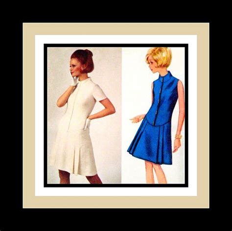 Vintage 1960s Super Mod Dropped Waist Pleated Dress London Etsy