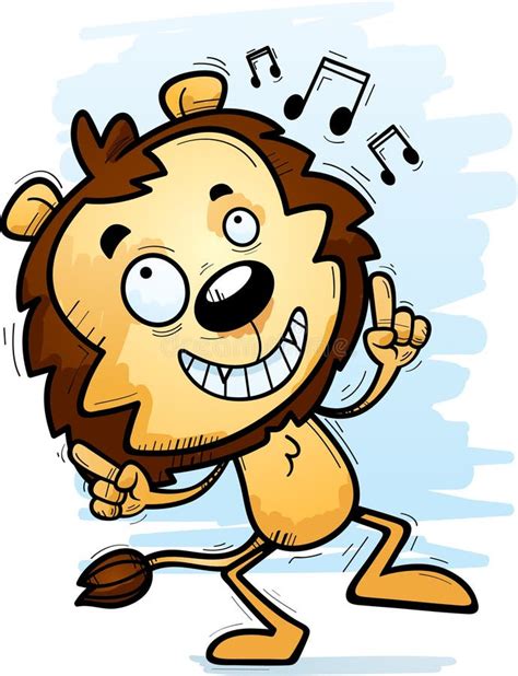 Cartoon Male Lion Dancing Stock Vector Illustration Of Sketch 116225378
