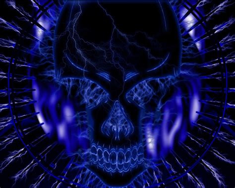 Skull digital wallpaper, digital art, render, blue, wires, architecture. Hd Wallpapers Blog: Blue Skull Photos