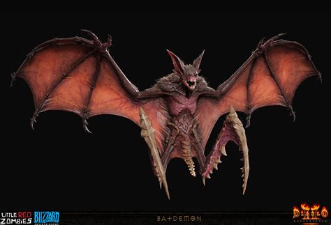 Little Red Zombies Diablo Ii Resurrected Bat Demon