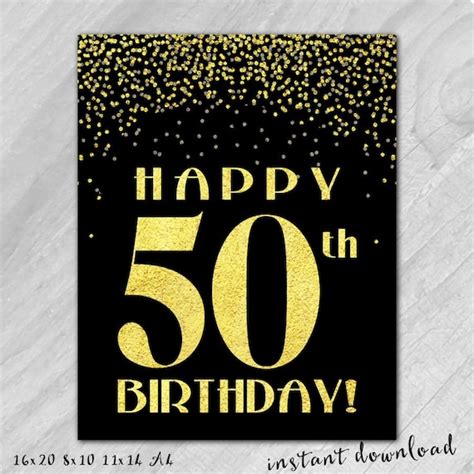 Best Free Printable 50th Birthday Signs Russell Website