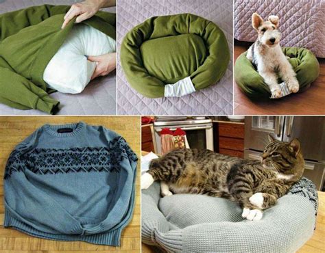 How To Make A Cat Bed From An Old Sweater With Pictures Diy Dog