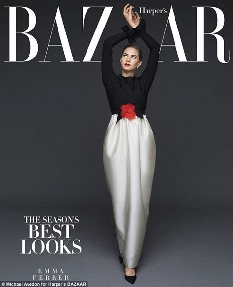 Audrey Hepburns Granddaughter Emma Ferrer 20 Makes Her Modeling Debut On The Cover Of Harper