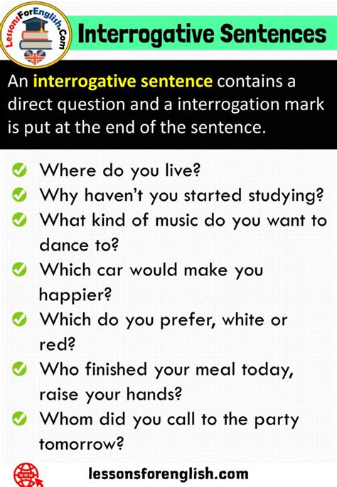 What Is Interrogative Sentence 7 Interrogative Sentences Examples An