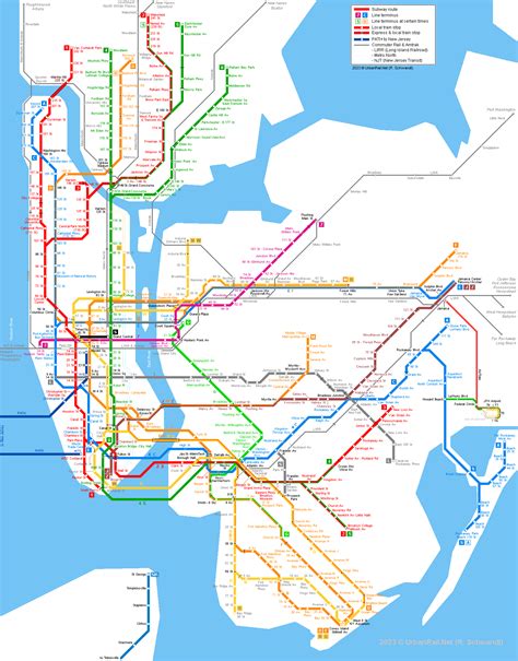 Urbanrailnet New York City Subway Map