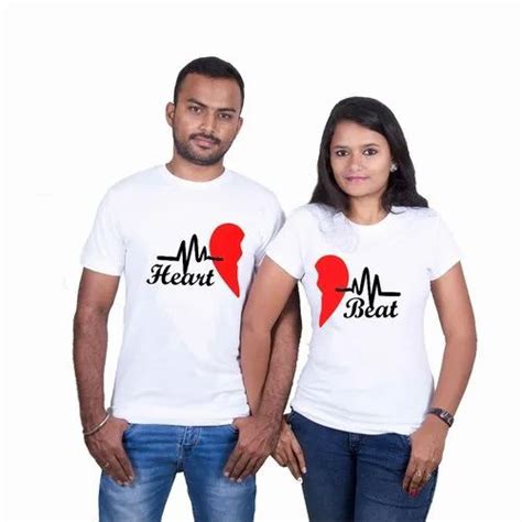 cotton couple white t shirt printing service rs 350 piece manan packaging id 21336630888