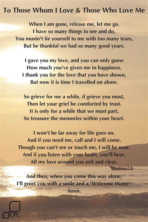 Written by the sweet release of death. To Those Whom I Love & Those Who Love Me - Pet bereavement poem | Pet poems, Pet loss grief, Pet ...