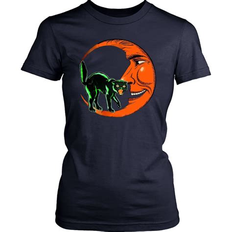 Halloween Beistle Cat On The Moon Horror T Shirt Shirtelephant Office